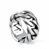 2018 men's personality single ancient silver Mesh ring retro spot mesh ring custom