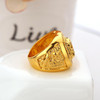  High quality HIP HOP lion head ring Men's liion face Ring 24K GP Yellow Gold Ring for Men Size 7, 8,9 10,11