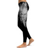 Leggings para mujeres Angel Devil Wings Leggings Women 3D Printed White Angel Devil Wings Fitness Mujer Pants Elastic Trousers 