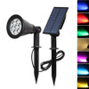 7 LED Solar Powered Lawn light Spotlight Waterproof IP65 Outdoor Landscape Spot Lights Control Inserting Floor Garden Light