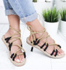 Women Sandals 2021 Fashion Summer Shoes Woman Flat Sandals Hemp Rope Lace Up Gladiator Sandals Non-slip Beach Chaussures