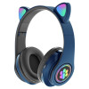 Multifunctional Wireless Headphones for Women Kids Children Cute Cat Ear LED Glowing Foldable Bluetooth 5.0 chip Music Earbuds Headsets