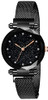 New 2022 Women's Black Color Watch12 Point Diamond with Trending Magnetic Analogue Metal Strap Watch for Girl's and Women's