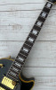 Imported Electric Guitar yellow logo and body binding gold vibrato