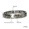 Tungsten Gold Ceramic Inlaid Color Shell Waterproof Knife Scraping Non-flower Boys Magnetic Simple Bracelet 