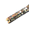 Tungsten Gold Ceramic Inlaid Color Shell Waterproof Knife Scraping Non-flower Boys Magnetic Simple Bracelet 