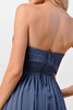 Women's Strapless Lace-Up High-Low Dress
