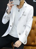 New Fall Fashion Long Sleeve Print Men's Casual Suit Slim blazer Men
