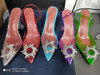 Diamond clear Heels Pumps Women High Heel Shoes Glamorous Pointed Toe