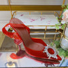 Diamond clear Heels Pumps Women High Heel Shoes Glamorous Pointed Toe