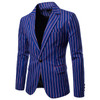 Striped Single-row One-button Men's New Striped blazer Jacket Men Jaket