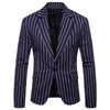 Striped Single-row One-button Men's New Striped blazer Jacket Men Jaket