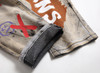 Men Jeans Digital Printed Loose Straight Slim Fit Stretch Jean Denim Pant