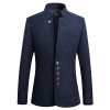Blazer Men Chinese Style Casual Stand Collar Male Blazer Slim Fit Mens Blazer