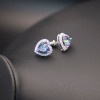 Party Heart Shape Jewellery Trendy Four-piece Women Fashion Jewelry Necklace Set