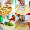 New 1pc Stainless Circular Annular Cutter Rolling Vegetable Knife Meat Slicer Pizza Cutter Kitchen Knife Home Kits