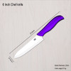 XYj Brand High Quality Ceramic Knife 3 Inch + 4 Inch + 5 Inch + 6 Inch Kitchen Knife + Purple Knife Block Stand 5 Piece Set