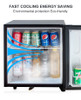 30L Home Office Mini Drink Fridge Compact Single Door Refrigerator With Lock