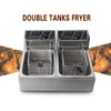16L 5000W Electric Double Tanks Frying Machine With Two Fry Baskets 220V/110V