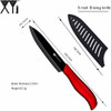 XYj Ceramic Kitchen Cooking Knife Red &amp; Black Paring Utility Slicing Knife + Peeler Kitchen Knives Cooking Tools Accessories