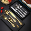Stainless Steel Royal Cutlery Set Spoon and Fork Set Stainless Gold Cutlery Set