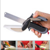 2 In 1 Multi-Function Kitchen Meat Scissors Knife&amp;Board Stainless Steel Kitchen Knives Meat Potato Cheese Vegetable Cutter