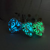 Glow in Dark 925 Silver Plated Heart Ocean Crystal Pendant Necklace Luminous