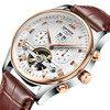 Business Automatic Mechanical Watch Men Waterproof Tourbillon Hollow Out Watch