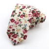 Skinny Floral Neck Ties for Men Women Casual Print Tie Suits Cotton Ties