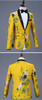 Latest Coat Black Blue Slim Fit Tuxedo Party Jacket Wedding Suits for Men