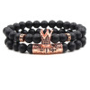 Fashion Natural Stone Adjustable Jewelry Agate Beaded Black Designer Bracelet