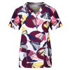 Printed Pattern Hospital Dental Nurse's Shirt Scrubs Drugstore Staff Coat Top