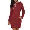 Women Hooded Dress Casual Ladies Long Sleeve Sweater Pullover Jumper Tops