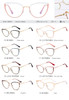 Mounts Blue Glasses Latest Trendy Spring Hinge Spectacles Metal Frame for Women