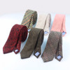 Wool Viscose Tie Skinny Ties Narrow Solid Color Slim Striped Necktie Cravat