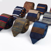 Knitted Knit Leisure Triangle Striped Ties Normal Sharp Corner Neck Ties Men