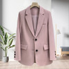 Candy Color Lining Formal Ladies Suits Blazer Jacket