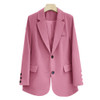 Candy Color Lining Formal Ladies Suits Blazer Jacket
