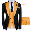 Single Button Groom Suit Men Business Wedding Party Jacket 3 Pieces Set