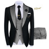 Single Button Groom Suit Men Business Wedding Party Jacket 3 Pieces Set