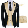 Single Button Groom Suit Men Business Wedding Party Jacket 3 Pieces Set