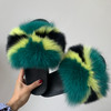 Jamaican Fur Slides Fashion Trend Multiple Colors Indoor Outdoor for Women