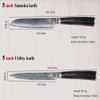 New Brand VG10 Damascus Steel Knife 8 Pcs Set Color Wood Handle Japanese Steel Kitchen Knife Hot Sale Professional Knives Set