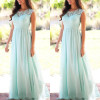 Women's Round Neck Sexy Lace Dress Bridesmaid Dresses Chiffon Dress for Women