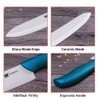 Ceramic knife 3" paring 4" utility 5" slicing knife with one blue handle + white balde peeler cooking tools kitchen knives set