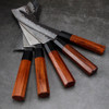 5pcs Kitchen 9Cr18Mov Fixed Blade Handmade Pattern Slicing Layer Chef Knife