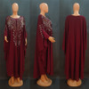 Chiffon Party Dresses Elegant Evening African Outfit Robe Abaya Women Dress