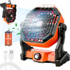 Battery Powered Fan 7800mAh Portable Camping Fan Rechargeable with LED Lantern