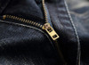 Men Ripped Jeans Vintage Retro Jeans Motorcycle Patchwork Printed Denim Pants