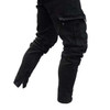 Men Skinny Cargo Jeans Long Pant Denim Biker Pocket Stretch Black Work Trousers